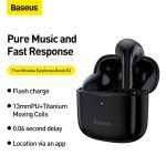 Baseus écouteurs Bowie E3 sans fil Bluetooth -Noir -NGTW080001