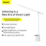 BASEUS Lampe de bureau de lecture/ pliable rechargeable - blanc -DGZG-02