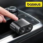 Baseus Répartiteur 2x prise allume-cigare 80W 2x USB-A 3.1A - argent-CRDYQ-01