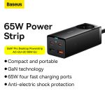 Baseus GaN3 Pro Multiprise de Bureau AC + 2USB + 2USB-C 65W- PSZM000901