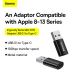 Baseus Adaptateur USB 3.1 Mâle vers Mini OTG Femelle Type-C - ZJJQ000101