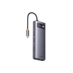 Baseus Adapteur  9 en 1 USB C Hub avec HDMI 4K Power Delivery pour MacBook Pro, Surface Pro, iPad Pro et Autres appareils de type C - CAHUB-CU0G