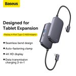 Baseus Adaptateur HUB 4 en 1 USB-C / Type-C vers USB3.0 + HDMI + USB-C / Type-C + Jack - WKWJ000013