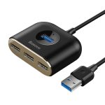 Baseus Adaptateur de concentrateur USB  4 en 1 /USB3.0 vers USB3.01 + USB2.03/ 1m -Noir -CAHUB-AY01