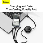 Baseus Bright Mirror 2 Câble 100W Rétractable 3-en-1 USB-C vers M + L + C - CAMJ010201 – Image 5