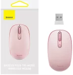 Baseus  Souris sans fil Baseus 2.4G BT5.0 1600 DPI -Pink-b01055503413-00 – Image 2