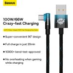 Baseus MVP 2 Câble 100W Rapide USB vers USB-C (Connecteur Coudé) - CAVP000421