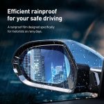 Baseus Film Imperméable Pour Rétroviseur De Voiture 0.15mm Transparent / Ovale 2 Piéces