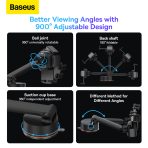 Baseus Easy Control Clamp Support Téléphone Voiture Pro (Ventouse) - SUYK020001 – Image 3
