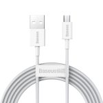 Baseus Cable USB to Micro 2A 2m White-camys-a02