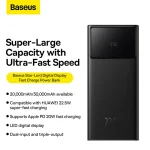 Baseus Power Bank charge rapide à affichage numérique 30000 mAh 22,5W - PPXJ080101