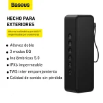 Baseus Speaker V1 Haut-parleur sans fil portable étanche extérieur-Noir -WSVY000101