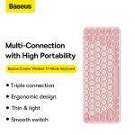 Baseus K01A Clavier Sans Fil Tri-Mode Rose - B00955503413-00