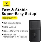Baseus Adaptateurr WiFi FastJoy 300Mbps - B01317600111-03