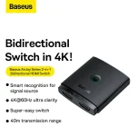 Baseus Cluster de commutateurs HDMI bidirectionnels 2 en 1  ou 1 en 2 - B01331105111-00