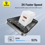 Baseus chargeur  C+U 20W EU-Blanc- P10111403213-00
