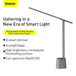 BASEUS Lampe de bureau de lecture/ pliable rechargeable - Dark gray - DGZG-0G
