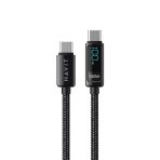 Havit By Baseus – Cable tressé 100W Type C – Type C avec afficheur LED - ultra rapide