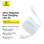 Baseus PicoGo Câble 240W Magnétique USB-C vers USB-C 1m en Silicone Liquide - P10376800211-00