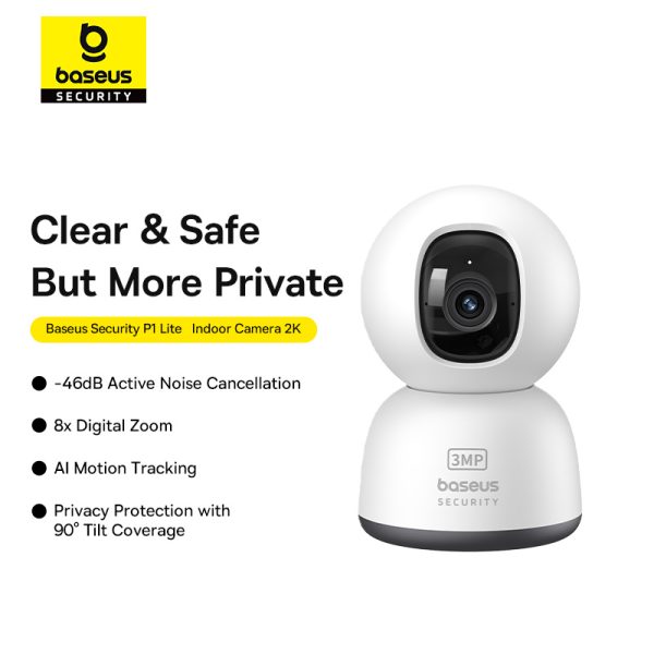 Baseus Security P1 Lite Caméra de Surveillance Intérieure 2K (3MP) - S0TV002132