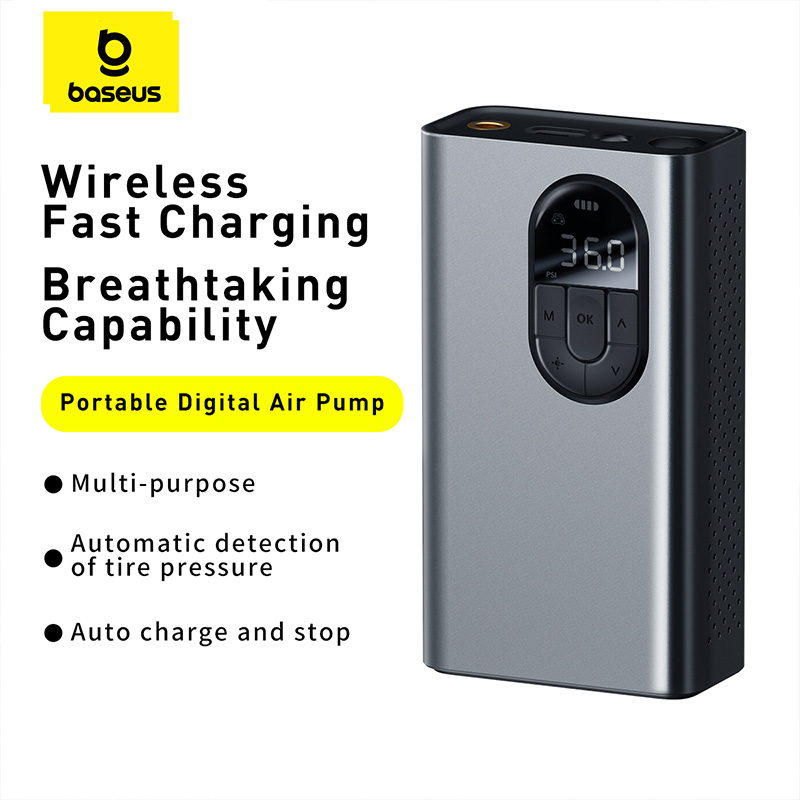 0 (12) (19) Baseus Compresseur d’Air Portable pour Voiture - C11140500813-00 – Image 1