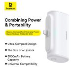 Baseus Compact Power Bank iPhone Edition 20W Charge Rapide 5000mAh – Blanc - P10068307213-00 – Image 3