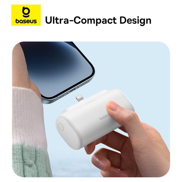 Baseus Compact Power Bank iPhone Edition 20W Charge Rapide 5000mAh – Blanc - P10068307213-00
