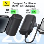 Baseus Compact Power Bank iPhone Edition 20W Charge Rapide 5000mAh – Noir - P10068307113-00 – Image 5