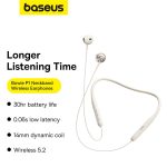 Baseus Bowie P1 Écouteurs Sans Fil Tour de Cou - beige - A00025800223-Z1