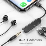 Baseus 3-in-1 iP Male to Dual iPhone & 3.5mm Female Adapter - CALL52-01