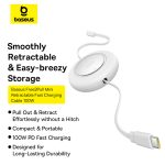 Baseus Free2Pull Mini Câble 100W Rétractable 2m USB-C vers USB-C - P10364500213-00