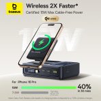 Baseus NOMOS Chargeur 140W de Bureau 5 en 1 avec Charge Sans Fil Qi2 et Écran Digital - P10170902123-00 – Image 3