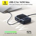 Baseus NOMOS Chargeur 140W de Bureau 5 en 1 avec Charge Sans Fil Qi2 et Écran Digital - P10170902123-00 – Image 4