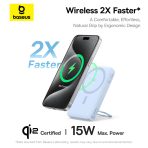 Baseus PicoGo Power Bank Magnétique Qi2 5000mAh 20W avec Support Rotatif – Bleu - P10076800313-00 – Image 3