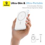 Baseus PicoGo Power Bank Magnétique Qi2 5000mAh 20W avec Support Rotatif – Blanc - P10076800213-01
