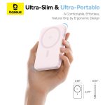 Baseus PicoGo Power Bank Magnétique Qi2 5000mAh 20W avec Support Rotatif – Rose - P10076800413-00
