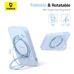 Baseus PicoGo Power Bank Magnétique Qi2 5000mAh 20W avec Support Rotatif – Bleu - P10076800313-00 – Image 6