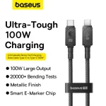 Baseus Câble 100W Fibre Braiding 2m Type-C vers Type-C – P10355800111-01