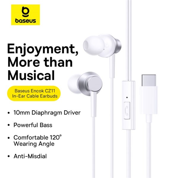 Baseus Encok CZ11 Wired Earphones - A00164300213-Z1