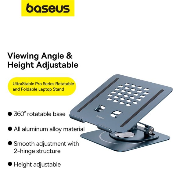 Baseus UltraStable Pro Support Rotatif et Pliable Space Grey - B10059900811-01