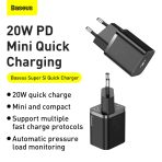 Baseus Super Si Chargeur Rapide USB-C 20W - CCSUP-B01