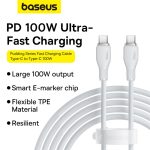 Baseus Pudding Series Câble de Charge Rapide 100W Type C 1.2m - P10355702221-B1