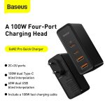 Baseus GaN2 Pro Chargeur 100W Rapide – 2 USB-C + 2 USB-A - CCGAN2P-L01