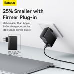 Baseus GaN5 Pro Chargeur 140W Rapide – 2 USB-C + 1 USB-A - CCGP100201 – Image 5