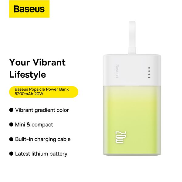 Baseus Power Bank 5200mAh 20W Câble iPhone Lightning - P10055601613-01